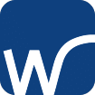 A white "W" on a dark blue background, reminiscent of the Microsoft Word application icon, stands out like a guiding sign in commercial parking.