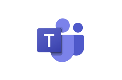 Microsoft Teams logo featuring a stylized 'T' overlaid on abstract shapes in varying shades of purple.