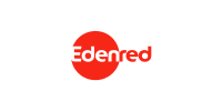 Logo of Edenred featuring a stylized red circle with the company name in lowercase letters.