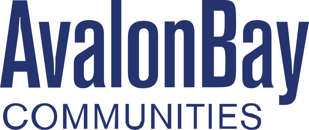 Logo of AvalonBay Communities with "AvalonBay" in large blue letters above the word "COMMUNITIES" in smaller blue letters.