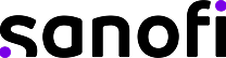Sanofi logo in black lowercase letters with a purple dot above the "i" and a purple accent on the "s".