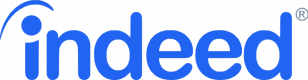 Indeed logo in blue lowercase letters with a registered trademark symbol.